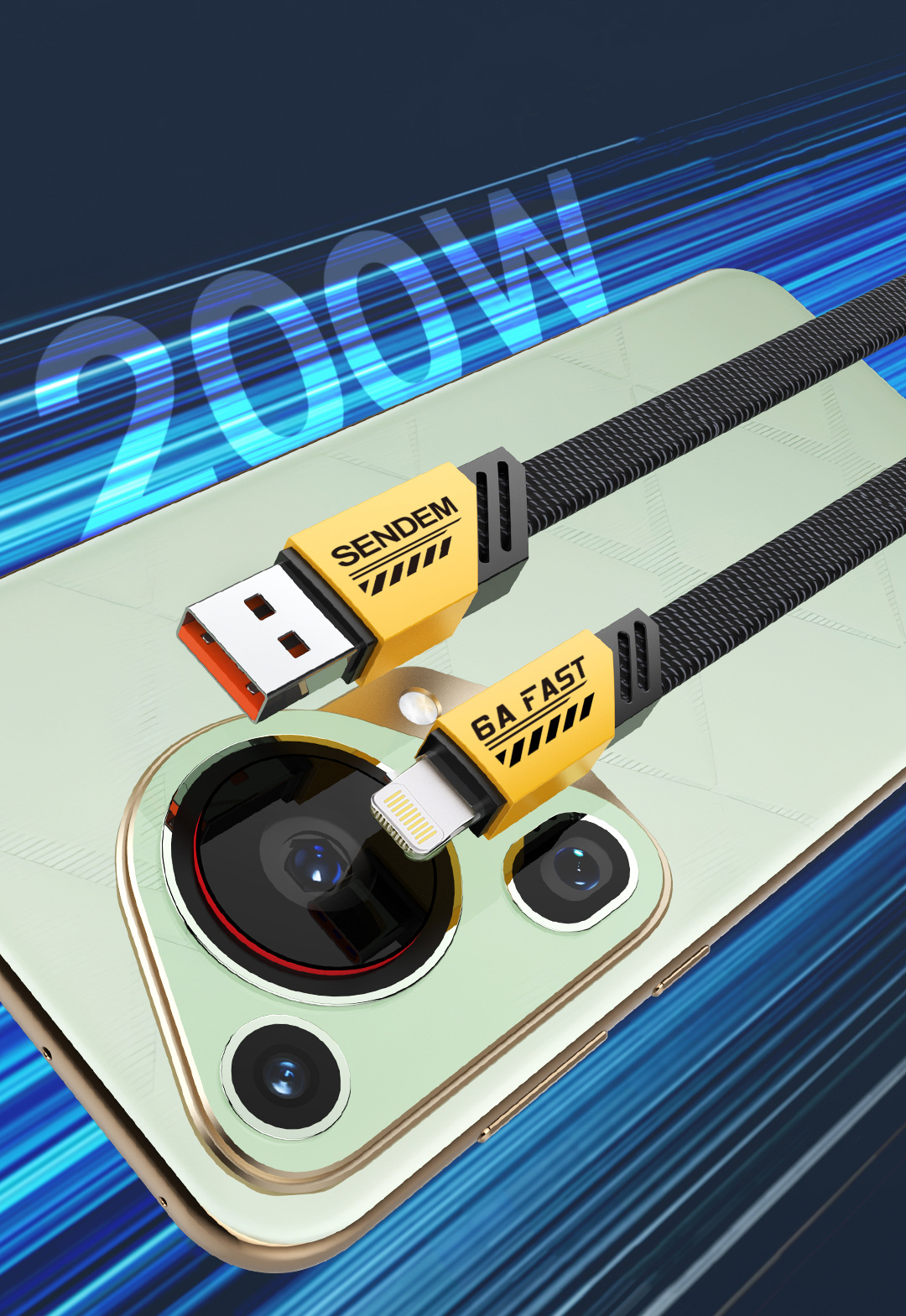 SENDEM M83P USB/LIGHTNING 200W yellow