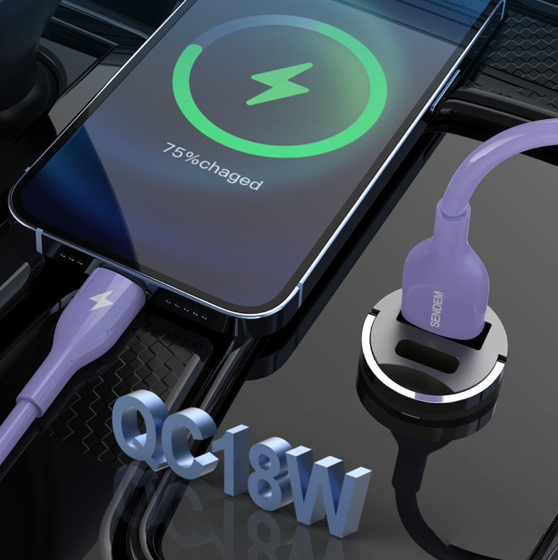 SENDEM D16 USB-A+USB-C 120W gray