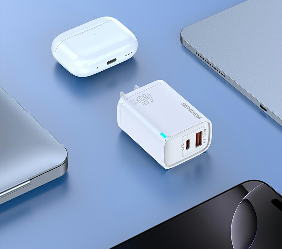 SENDEM OG63 USB-A+USB-C PD 45W GaN bianco