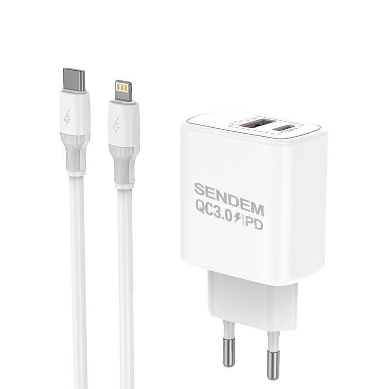 SENDEM OG89 USB-A+USB-C+C2L QC+PD 25W