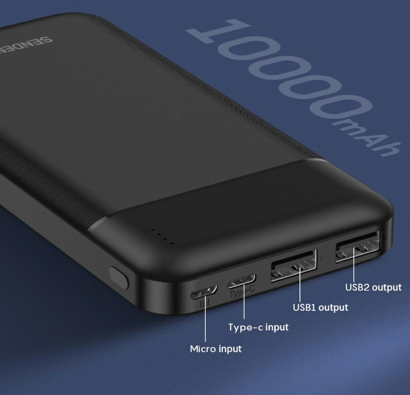 SENDEM PK81 POWER BANK 10000mAh black