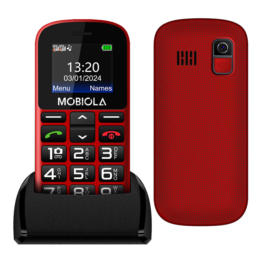 TELEFON MOBIOLA MB200 red